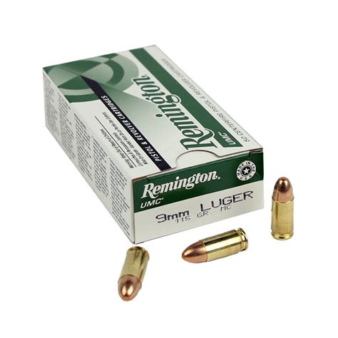 Remington UMC 9mm Luger 115 GR FMJ 50RD Top Gun Supply