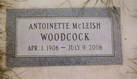 Antoinette Mcleish Woodcock M Morial Find A Grave