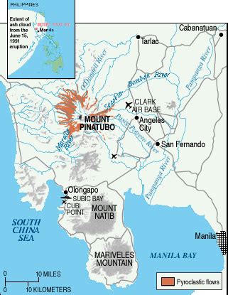 Mount Pinatubo Eruption Map