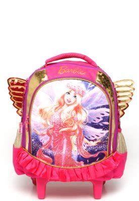 Mochila De Rodinhas Sestini Barbie Dreamtopia G Rosa Dourada Roxa