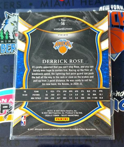 Panini Select Derrick Rose Concourse Green White Purple Prizm