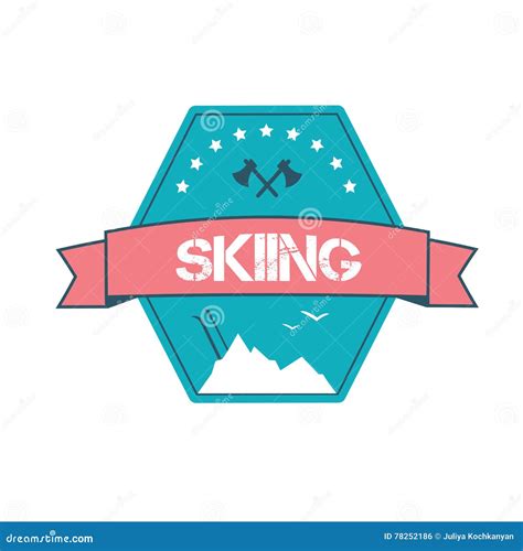 Logo Design For Skiing Stock Vector Illustration Of Travel 78252186