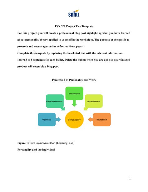 Psy Project Two Template Amended Psy Project Two Template For