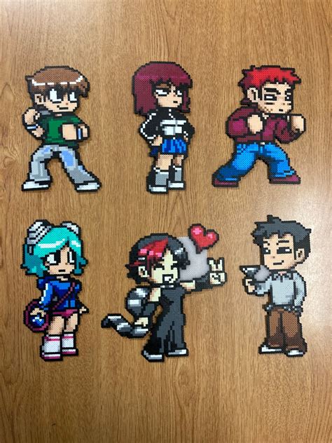 Scott Pilgrim Vs The World The Game Characters Mini Perler Bead Pixel