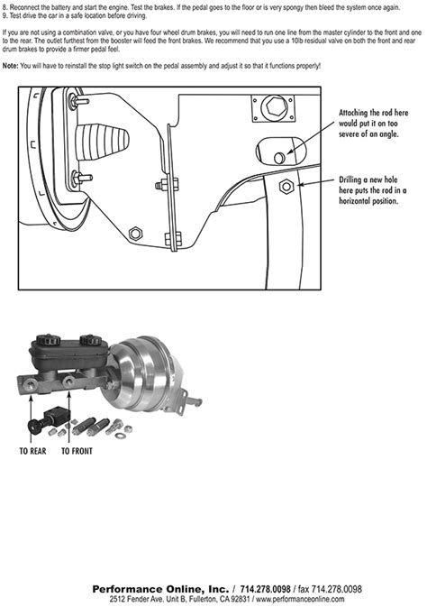 Power Brake Booster Kit Mopar Dodge Chrysler Plymouth