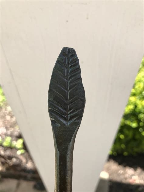 Hand Forged Leaf Hook Etsy