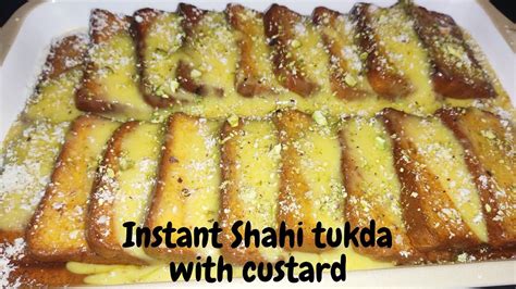 Instant Shahi Tukda Recipe Shahi Tukda With Custard Eid Special