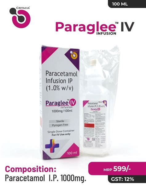 Paracetamol Infusion Ip 1000 Mg In Panchkula ID 24420403312