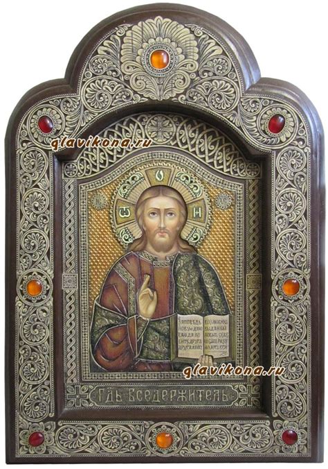 Икона Господа Вседержителя с писанным ликом на бересте