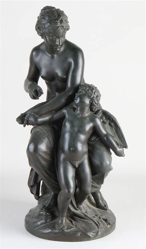 Bronzen Figuur Naakte Dame Met Amor Lot Detail Twents Veilinghuis