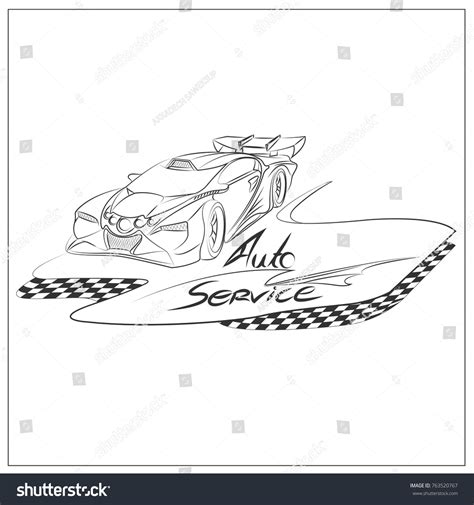 Vector Car Auto Service Logosymbol Isolated Stock Vector (Royalty Free) 763520767 | Shutterstock