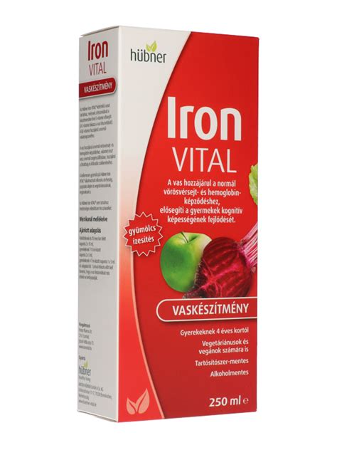 Hübner Iron VITAL folyékony étrend kiegészítő vassal és vitaminokkal