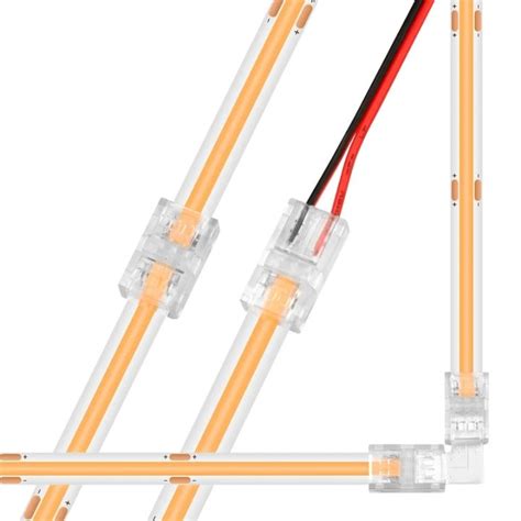 Angelila Cob Led Strip Connector L Shape Corner Connectors For Mm Pin