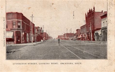 Ludington Street Escanaba Postcard Museum