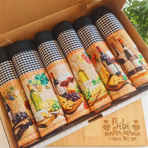 Bibi Home Decor Pano De Prato On Instagram Kit Vinho Na Sacaria