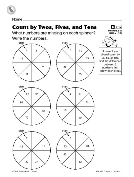 Count By Twos Fives And Tens Worksheet For 1st 2nd Grade Lesson Planet