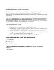 8 06 Honors Template Docx 8 06 Globalization Honors Assessment Did