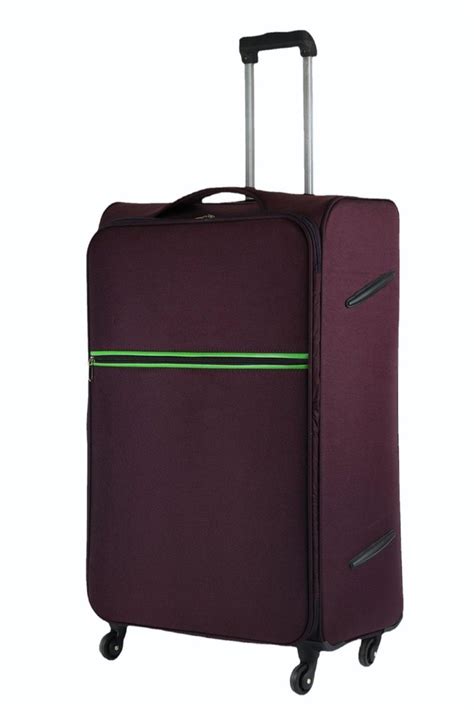 Revolving Wheels Mofaro Purple Polyester Luggage Trolley Bag Size