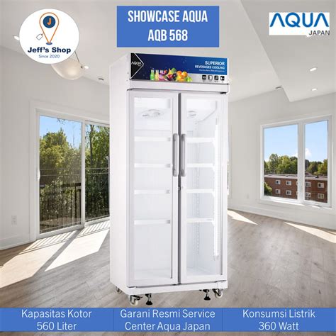 Jual Showcase Aqua 2 Pintu 560 Liter AQB 568 Shopee Indonesia