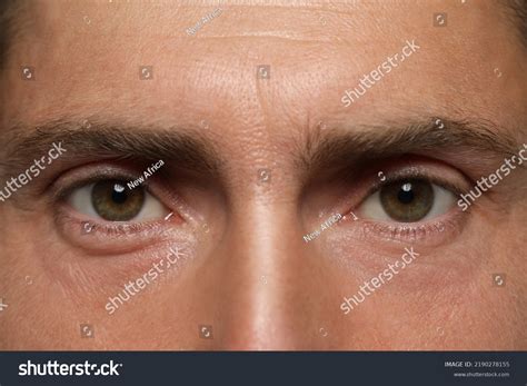 Man Beautiful Hazel Eyes Background Closeup Stock Photo 2190278155