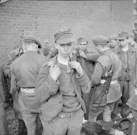 German Pows Being Searched 29 March 1945 German Soldiers Ww2 German