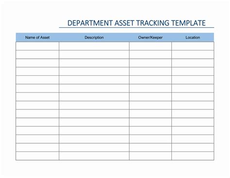 Asset Tracking Templates