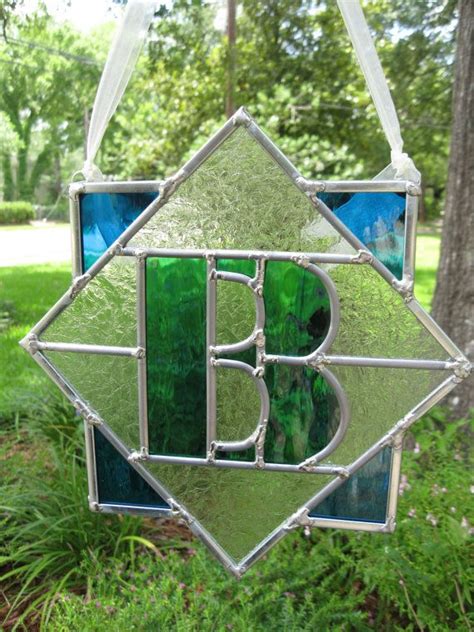 Custom Monogram Stained Glass Single Letter By HEvansDesigns 65 00