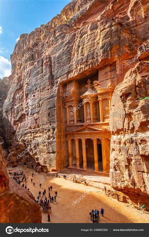 Al Khazneh Tomb Also Called Treasury At Petra Jordan Stock Photo By