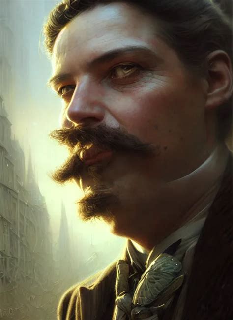 Closeup Portrait Shot Of A Victorian Detective In A Stable Diffusion