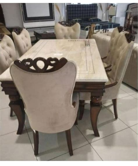 Rectangular Marble Dining Table With Marble Onyx White Set 6 Seater At