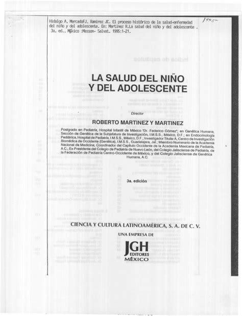 Pdf El Proceso Histórico De La Salud Enfermedad Del Niño Y Del Adolescente