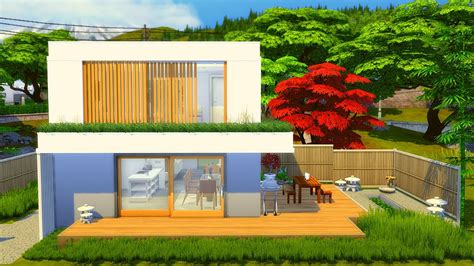 MINIMALIST MODERN HOUSE MT KOMOREBI SIMS 4 SPEED BUILD STOP MOTION