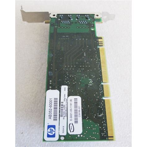 Carte PCI X Dual Port 1000 Base T HP P N AB352 60001 Et C40276 008