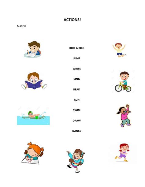 Action Verbs Interactive Activity For St Form You Can Do The