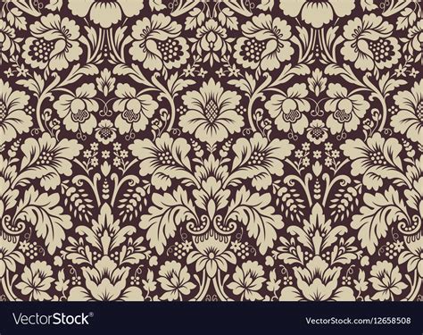 Seamless Floral Damask Pattern Royalty Free Vector Image