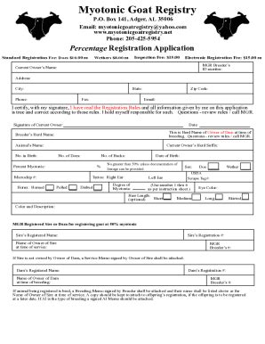 Fillable Online Mgr Breeder Application And Herd Suffix Form Myotonic