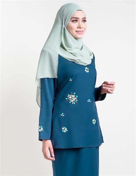 Baju Hijau Turquoise Tudung Warna Apa Emerald Green Baju Kurung Nur