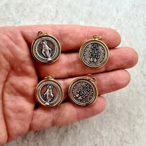 Wholesale Miraculous Medals Box Pcs Regina Sine Etsy