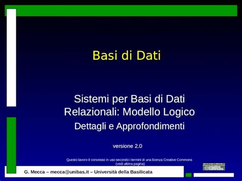 PPT G Mecca mecca unibas it Università della Basilicata Basi di