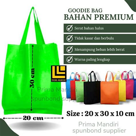 Jual 12 Pcs Tas Spunbond Goodie Bag 20x30 X10cm Tas Kain Spunbond