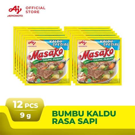 Promo Masako Bumbu Kaldu Penyedap Rasa Sapi Kemasan 9 G 12 Sachet 1