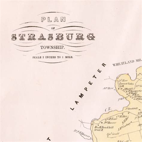 1864 Map of Strasburg Township, Lancaster County, PA – Uncharted Lancaster