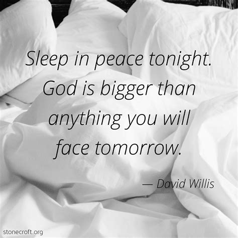 Sleep In Peace Tonight God Is Bigger Than Anything You Will Face