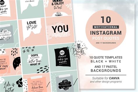 Motivational Instagram Post Quotes | Creative Canva Templates ...