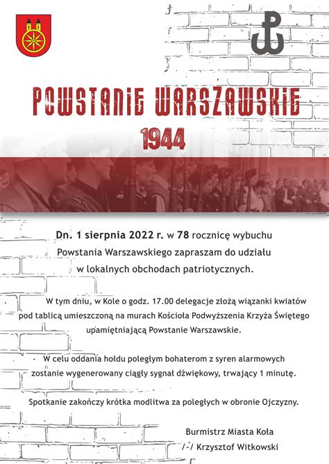 KOMUNIKAT Burmistrza Miasta Koła Krzysztofa Witkowskiego Kolskie fakty