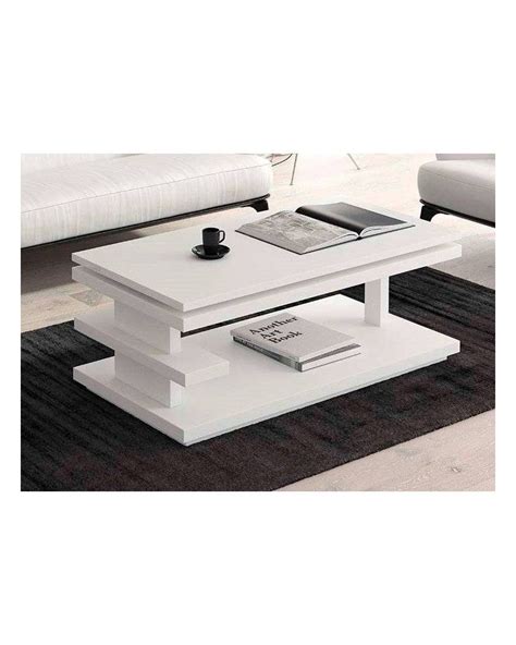 Mesa De Centro Moderna Elevable Blanco Mobles Sedav