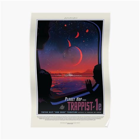 Nasa Jpl Exoplanet Travel Bureau Trappist 1e 8k Resolution Poster