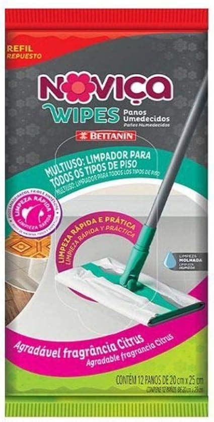 Refil Úmido para Mop Wipes Noviça Bettanin BT1991R Úmido Amazon br