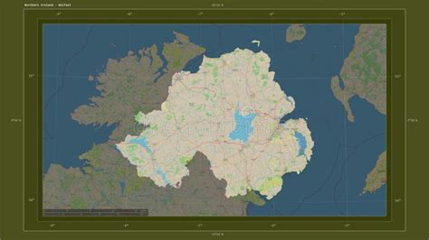 Northern Ireland Highlighted Composition Topo Standard Stock