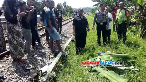 Di Banjar Seorang Pria Tewas Tertabrak Kereta Api Harapan Rakyat